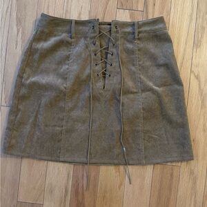 Ontwelfth Corduroy Front Lace Up Skirt Size Small